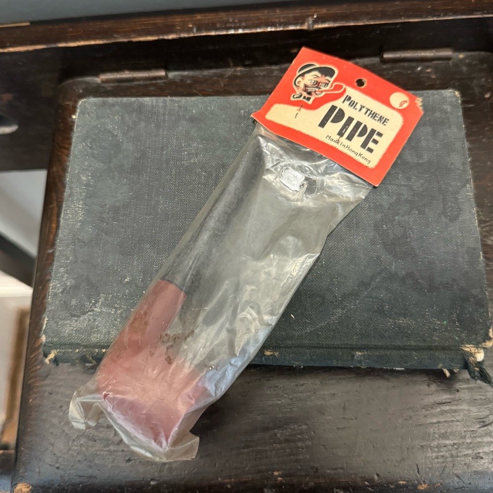 Vintage SEALED --PUFF PIPE joke/gag pipe. UNUSED, UNDATED, hong kong manufacture